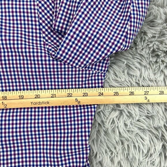 Mizzen Main Shirt Men XXL Gingham Check Leeward Trim Fit Long Sleeve Performance - Picture 4 of 8